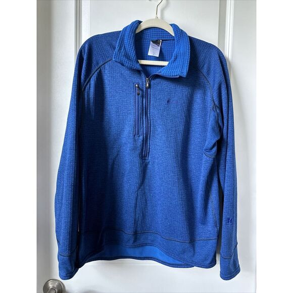 VTG Patagonia Mens XL Regulator R1 Flash Pullover Polartec Waffle Knit Blue USA - Picture 1 of 7